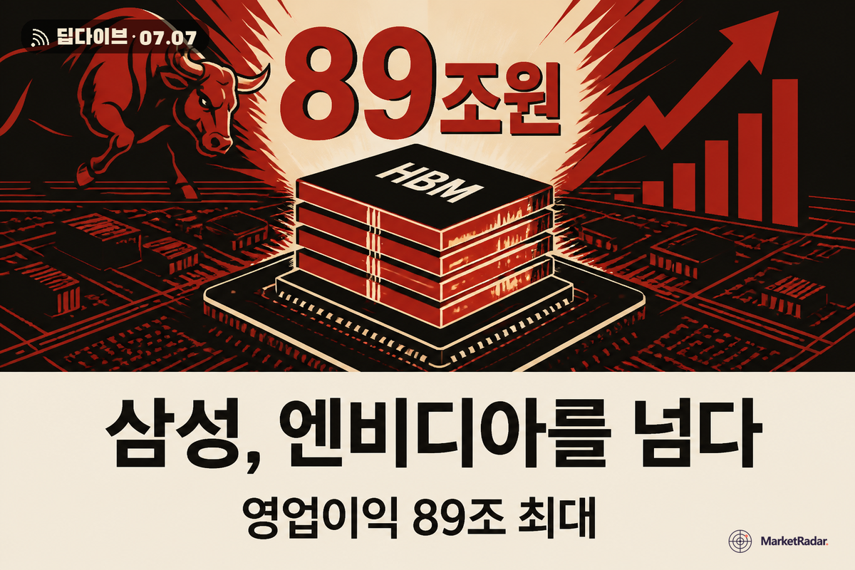 삼성전자 2분기 영업이익 89조원, 엔비디아까지 넘었습니다