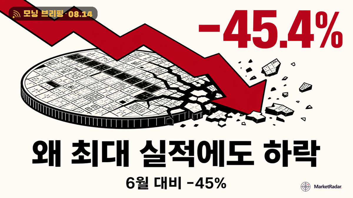 SK하이닉스, 최대 실적 내고도 6월보다 낮은 자리