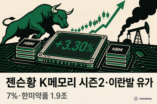 젠슨황 K메모리 시즌2·이란발 유가 7%·한미약품 1.9조
