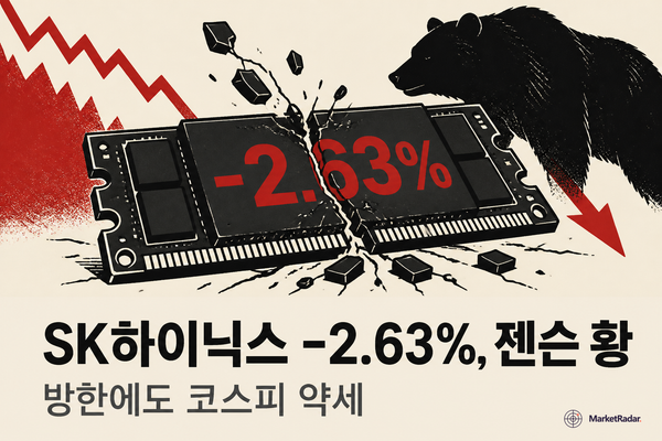 SK하이닉스 -2.63%, 젠슨 황 방한에도 코스피 약세