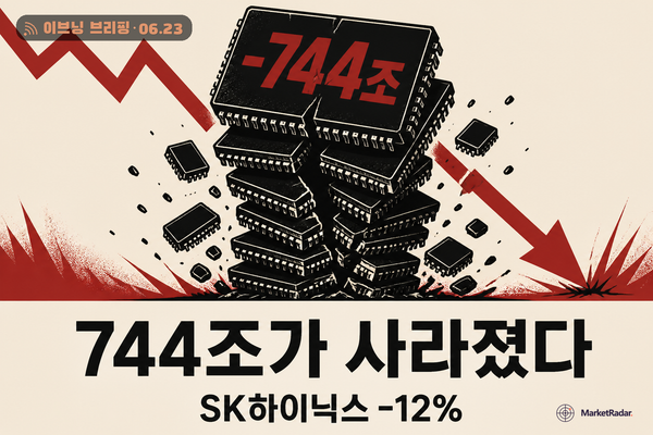 SK하이닉스 -12%, 코스피 744조 증발