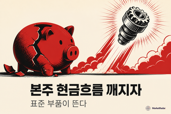 본주 현금흐름 깨지자, 표준 부품이 뜬다