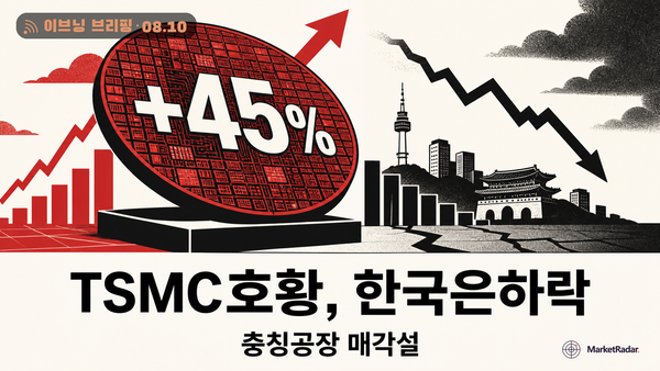 TSMC 매출 45% 최대인데, 삼성·SK하이닉스는 내렸다
