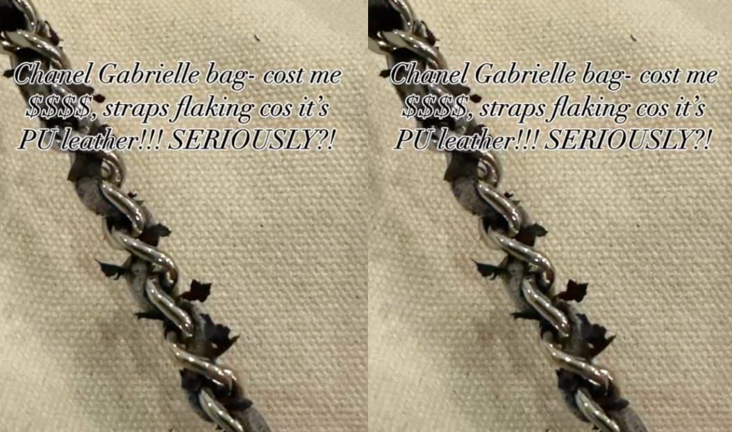 Chanel Customer Complaining Bag Allegedly Made out of PU LEATHER