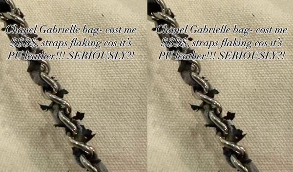 Chanel Customer Complaining Bag Allegedly Made out of PU LEATHER