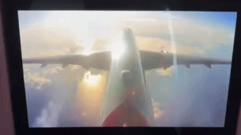 GIF of on aircraft contrail detection
