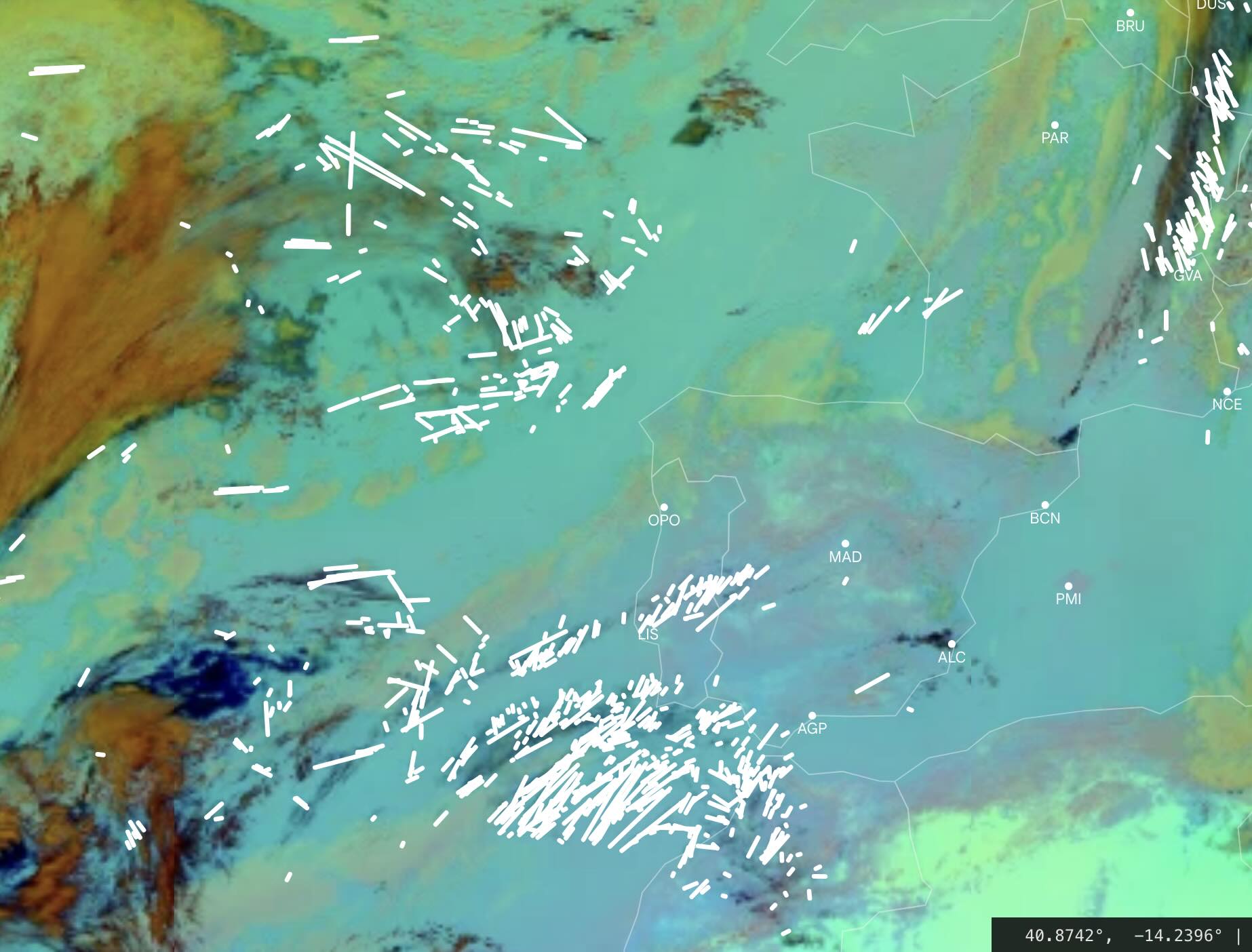 Screenshot from contrail explorer