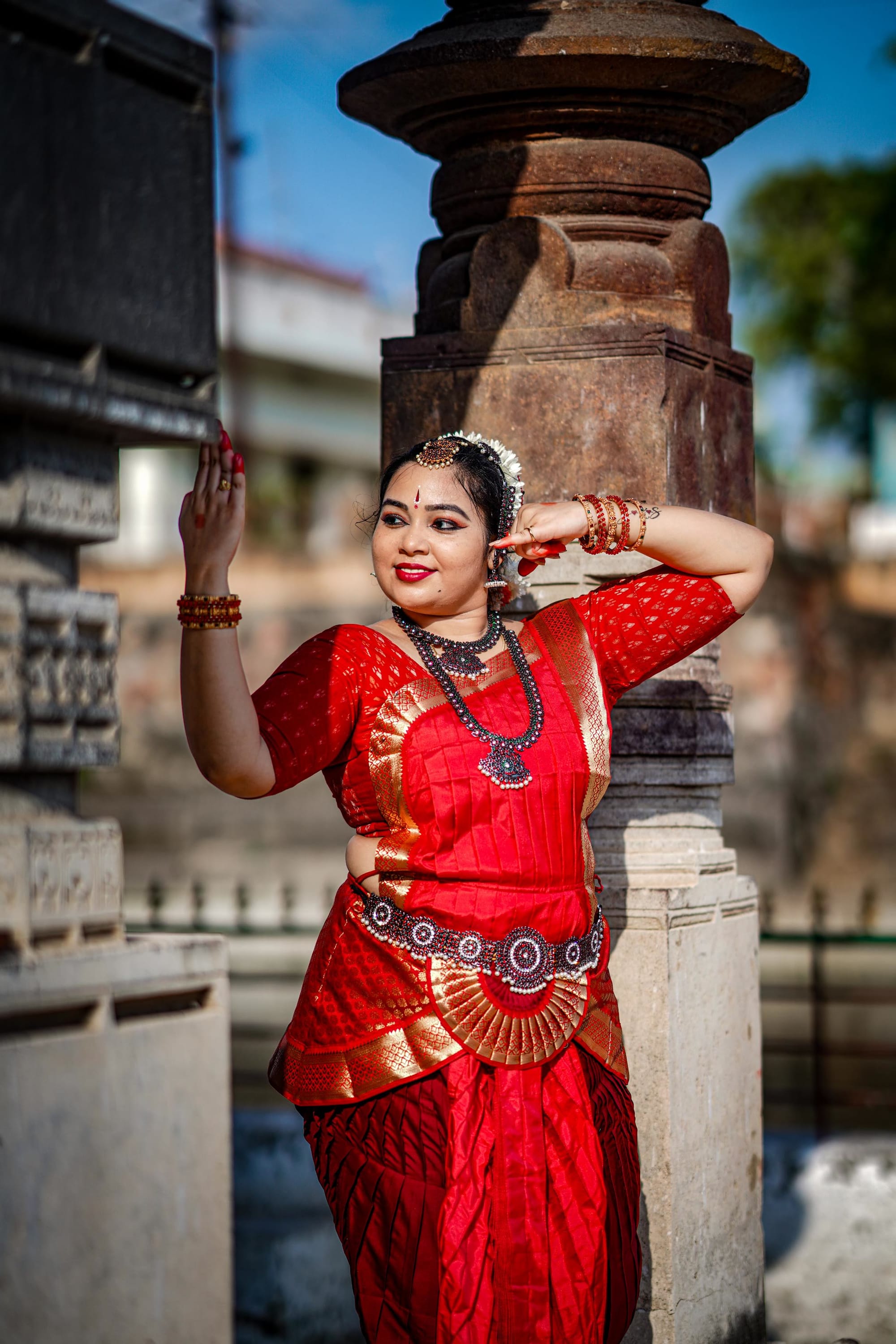 Photograph by Hemanth Kumar Patnala — a classical dancer at the temple