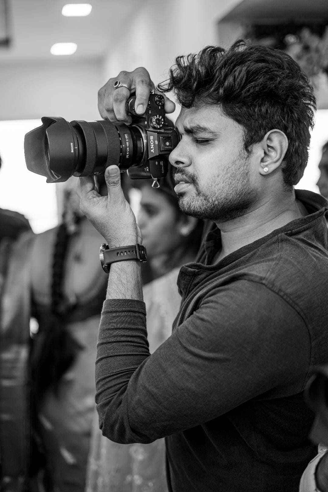 Hemanth Kumar Patnala photographing with his Sony camera — behind the lens