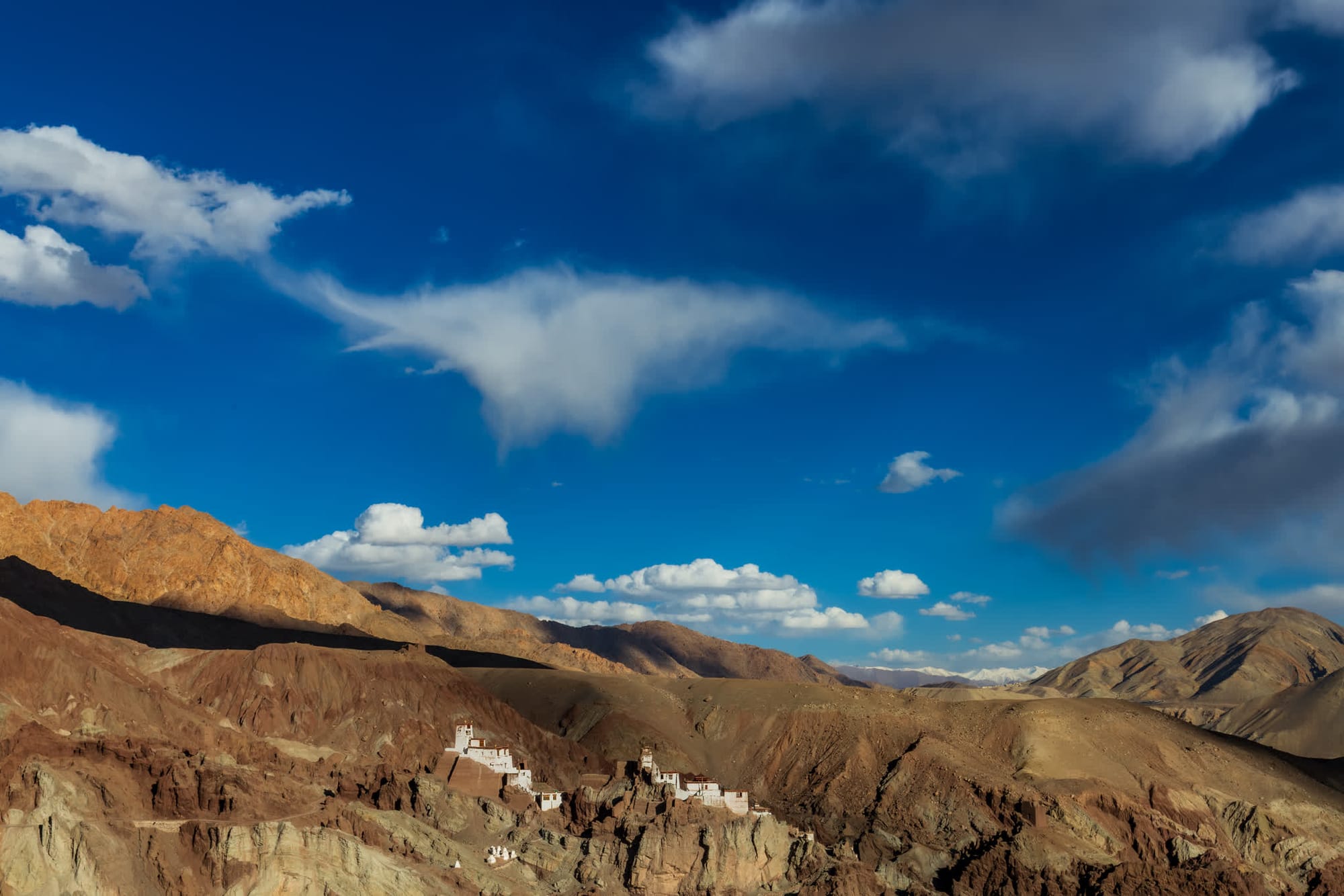 A hillside monastery settlement, Ladakh