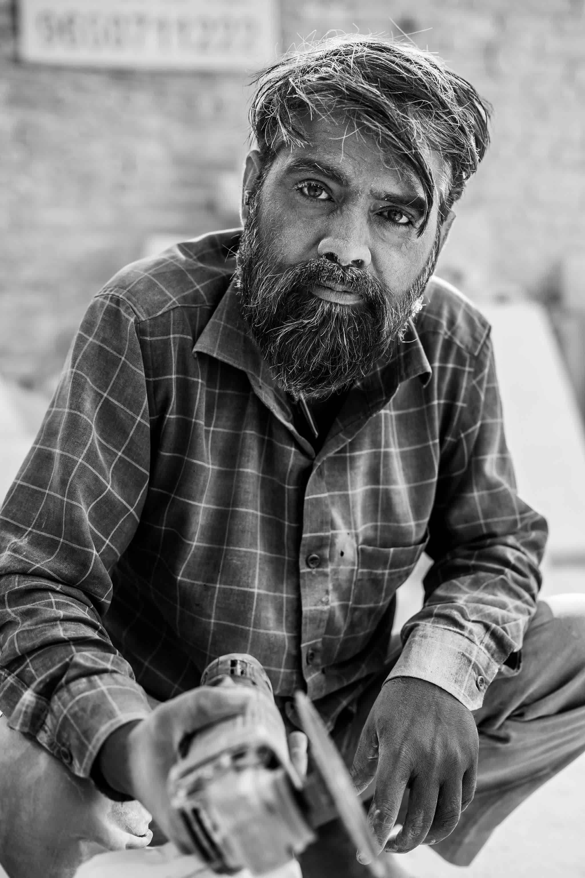 Portrait of a marble sculptor