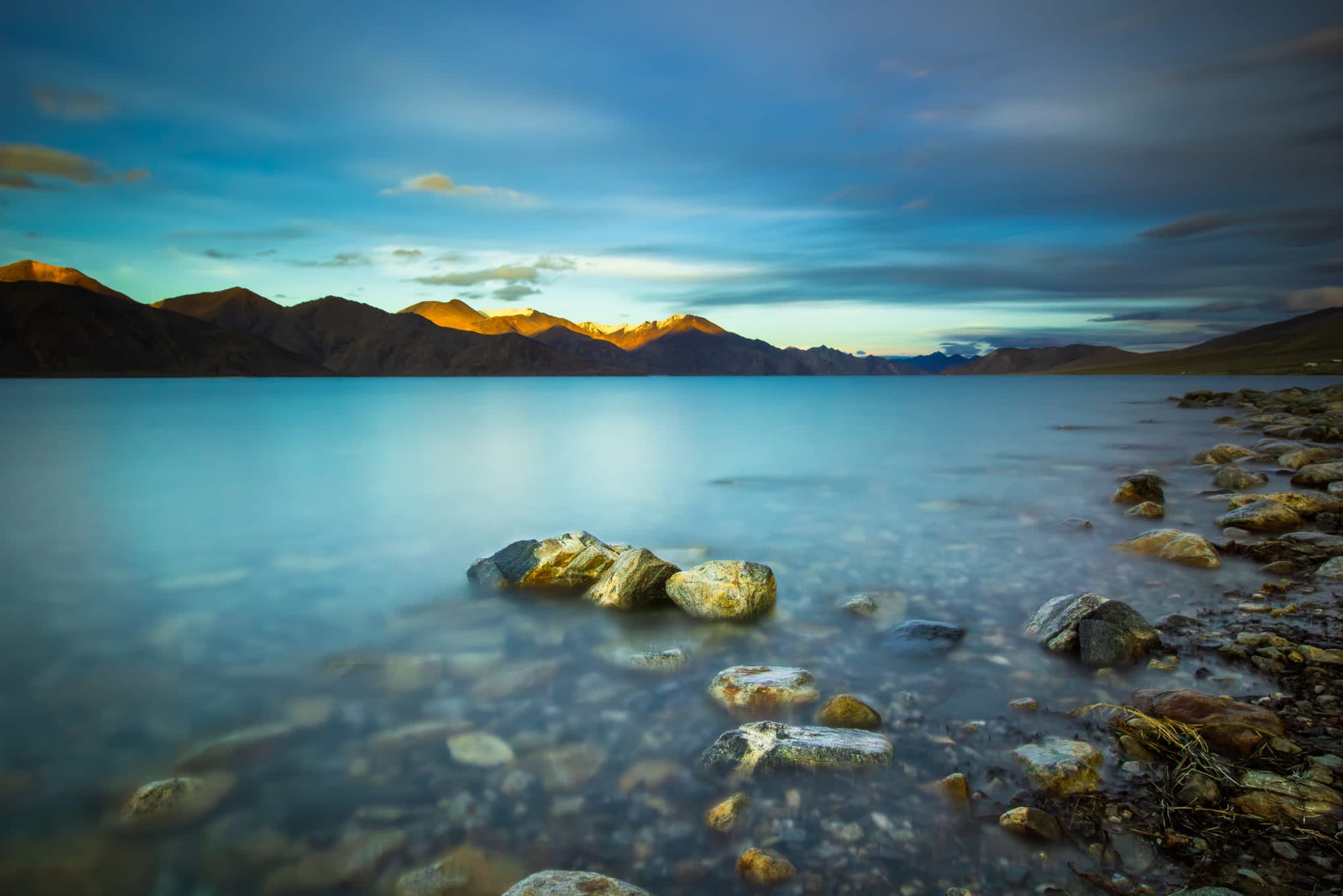 Last light over Pangong Lake