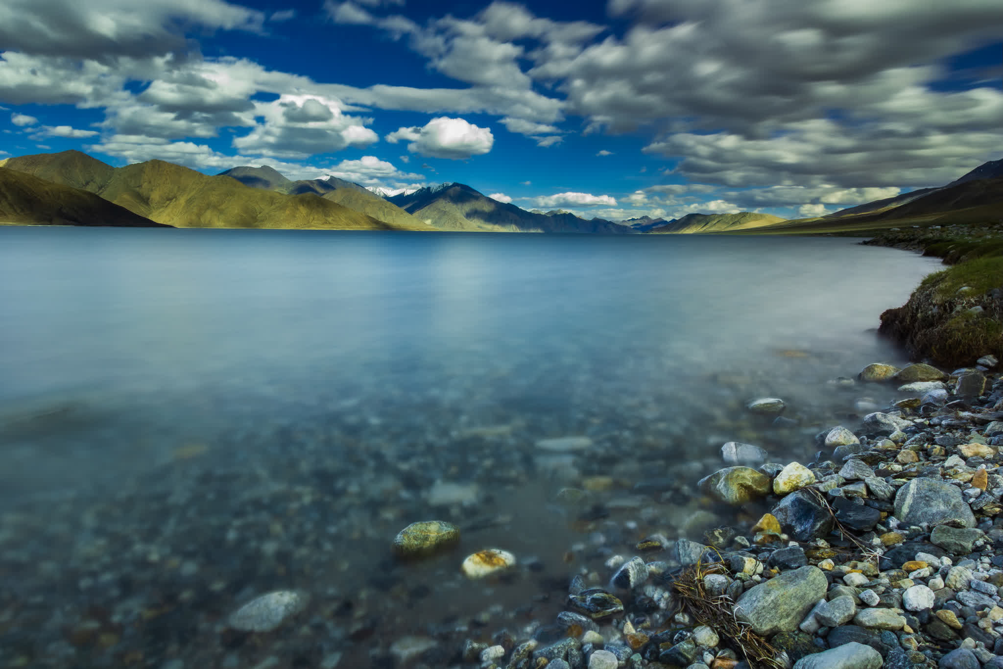 Pangong Lake in long exposure