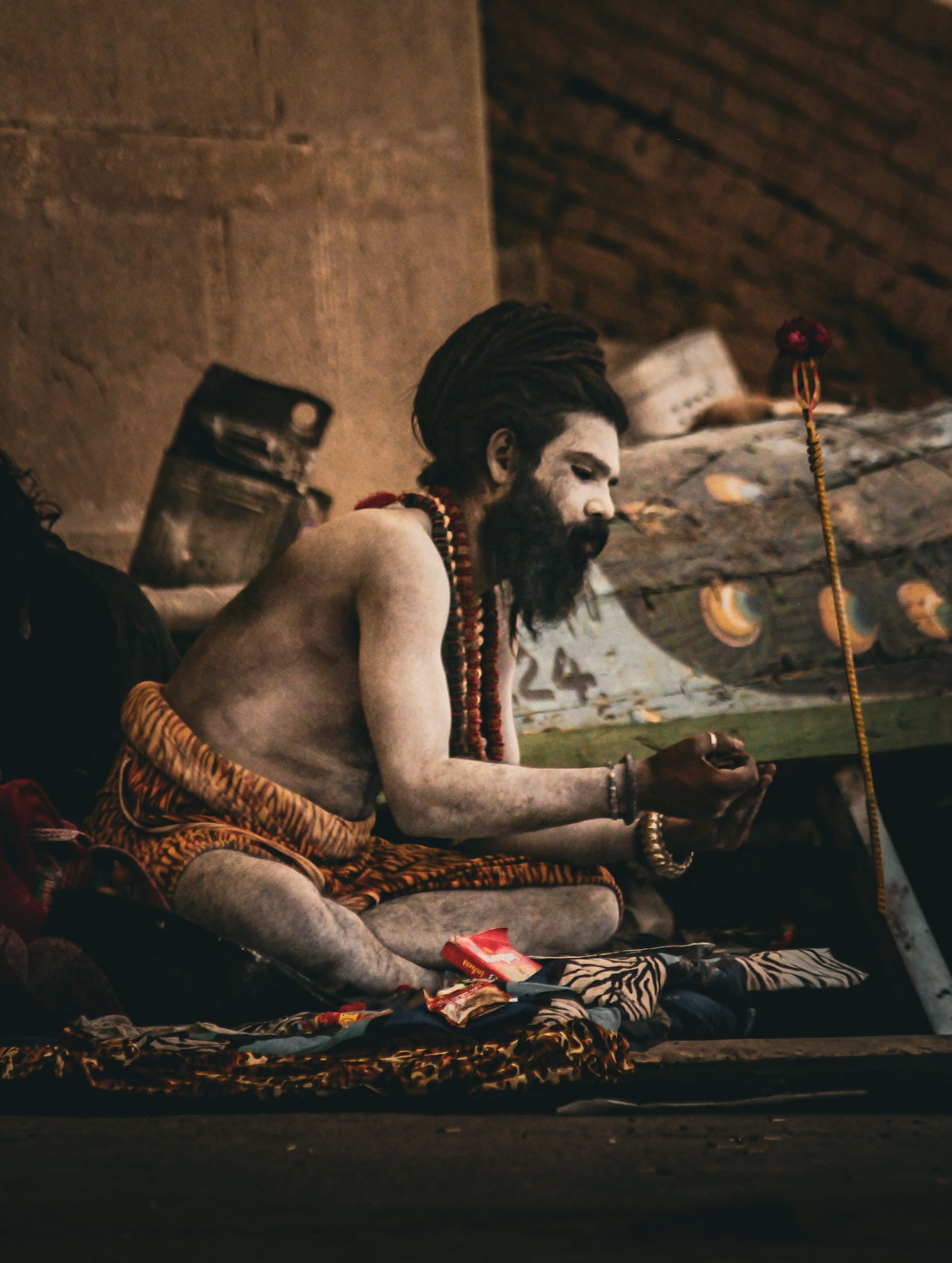 Photograph by Shreesh — a sadhu by the river, Banaras