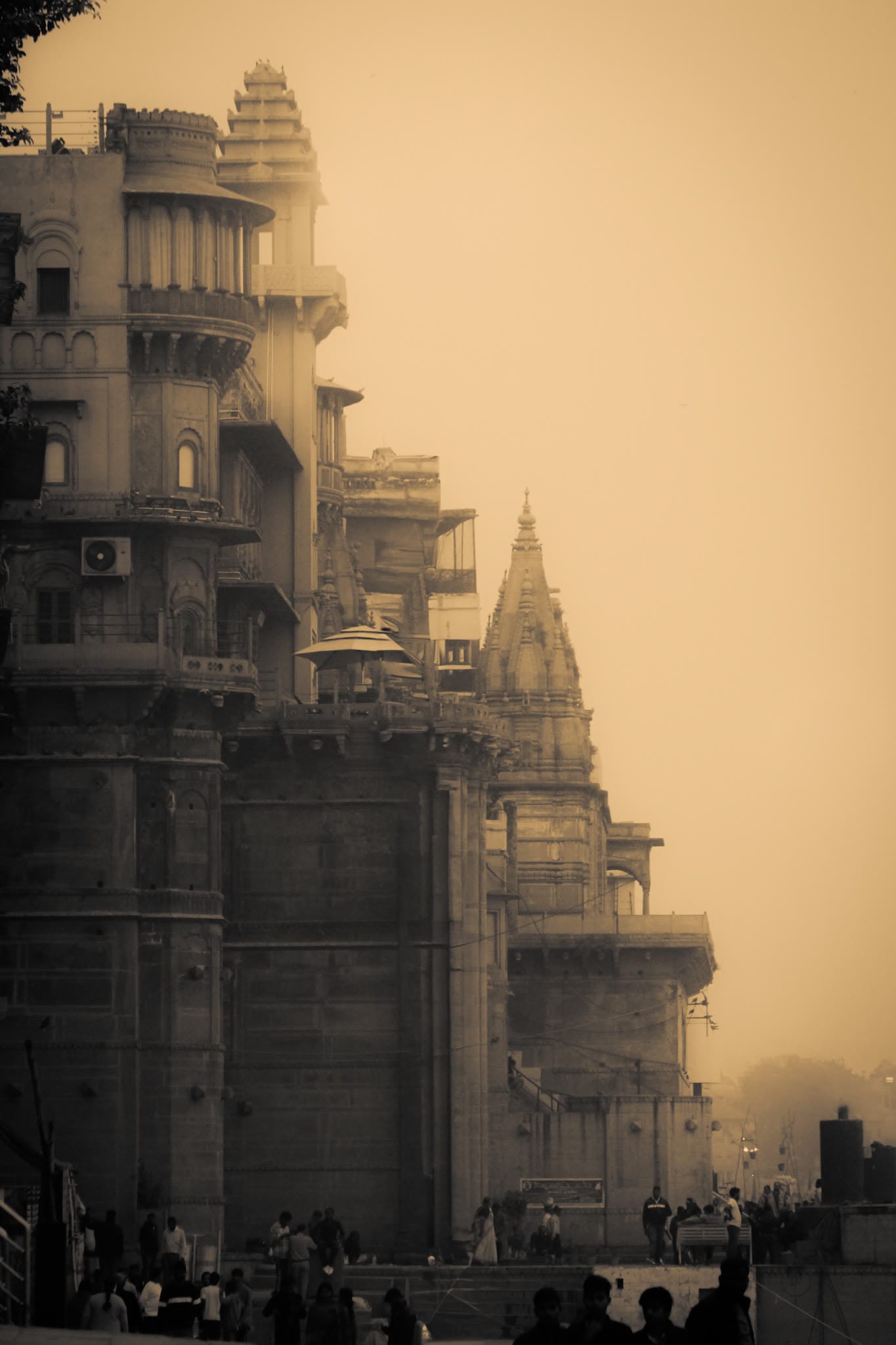 Photograph by Shreesh — the ghats of Banaras at dawn