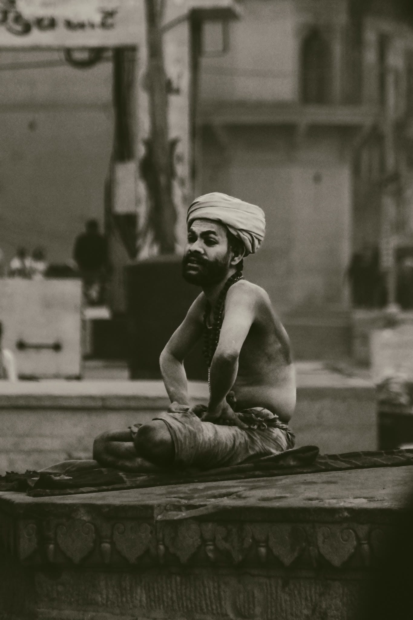 Photograph by Shreesh — a sadhu on the ghats