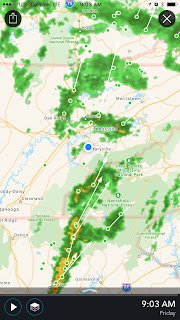  Radar image from our trip. 