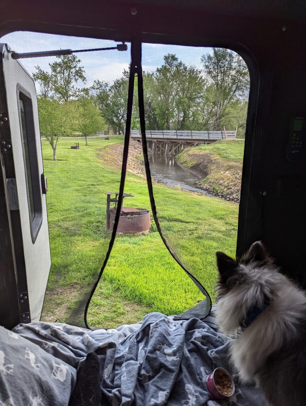  Remmy and I waking up to a beautiful view! 