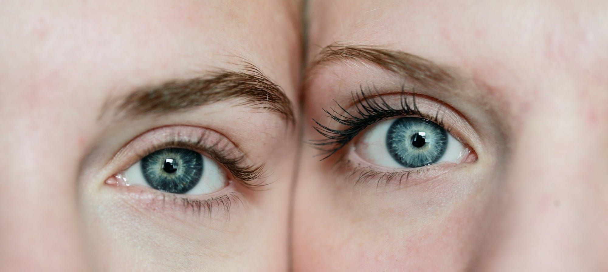 photo of woman's face reflection
