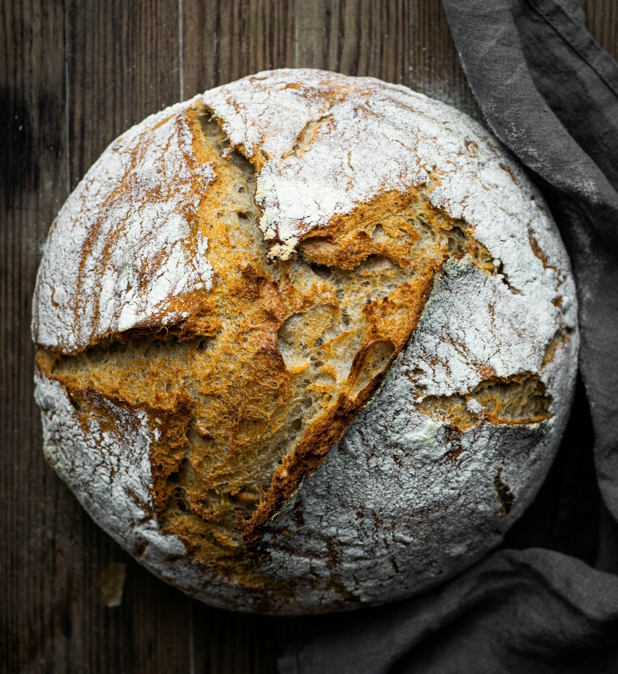 brown bread on brown wooden table