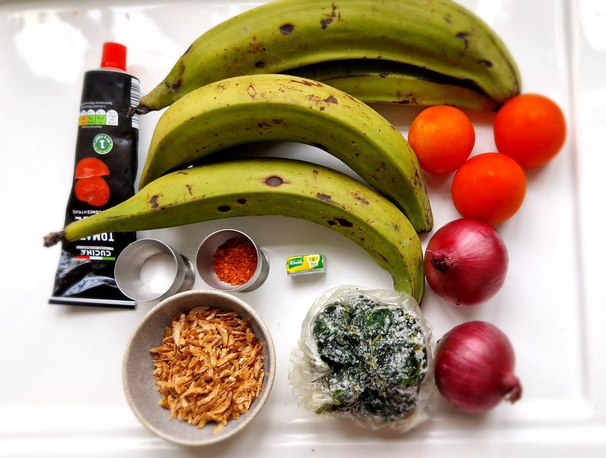 Unripe plantain porridge