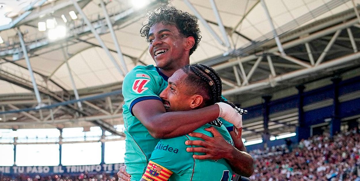 Lamine hace doblete y Barcelona sigue imparable