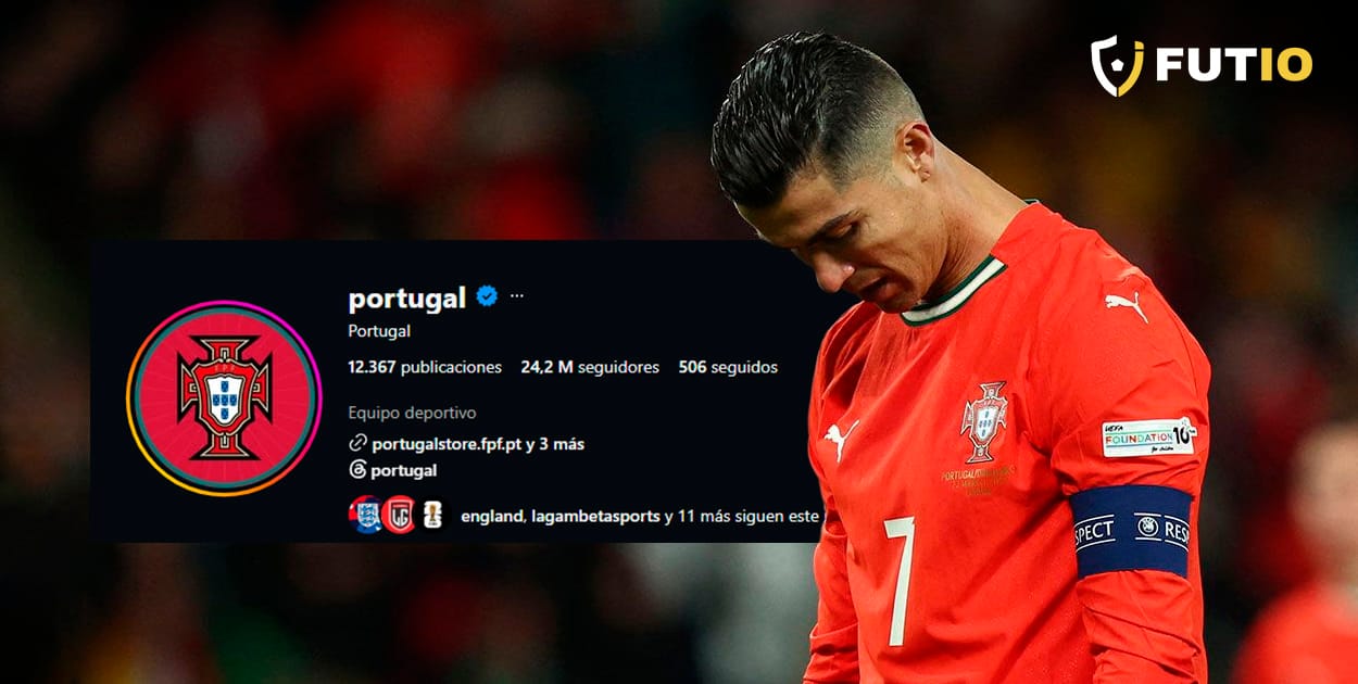La cuenta de Portugal pierde casi 1 millón de seguidores tras el abandono de Cristiano