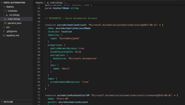 Automated ORCA-report with Powershell & Azure Bicep