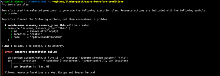 Condition blocks and Terraform