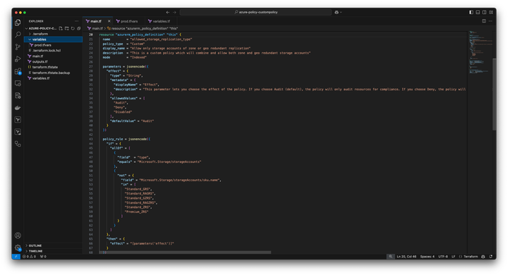 Write your own custom Azure Policies with Terraform