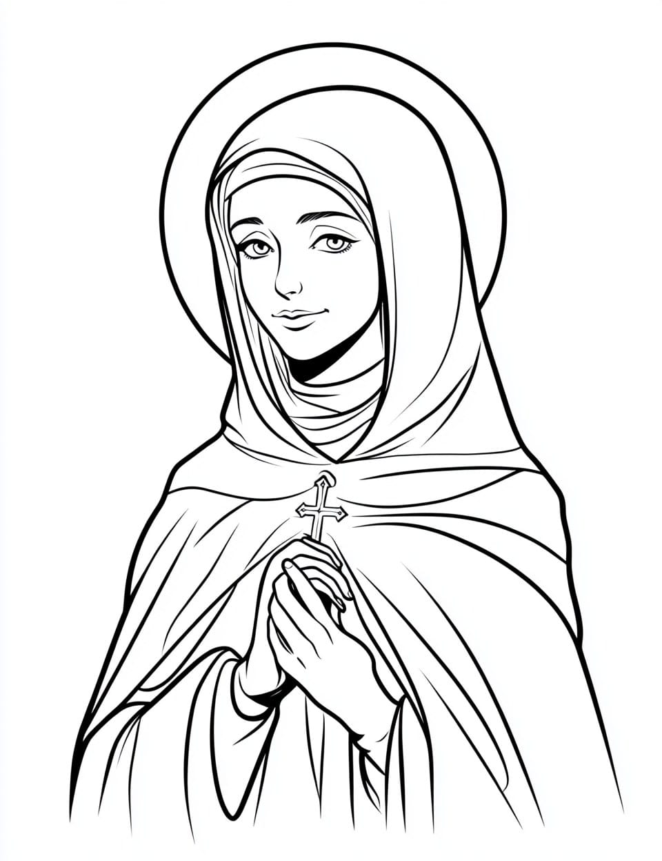 Coloring page: Saint Macrina