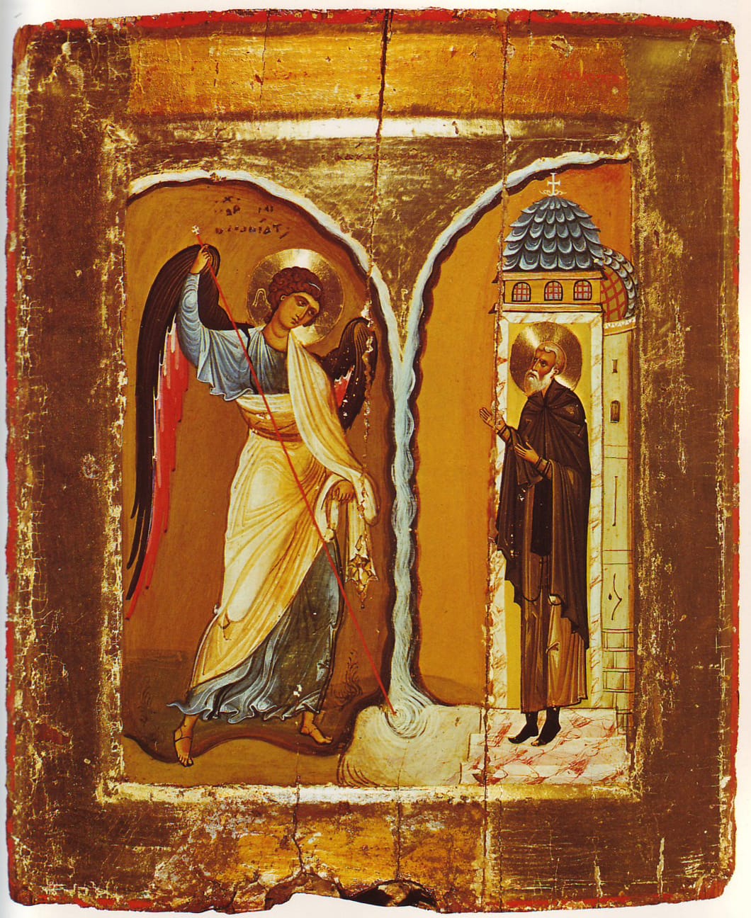 The Miracle of the Archangel Michael at Chonae (Colossae) · Byzantine icon, first half of the twelfth century · Monastery of Saint Catherine, Sinai