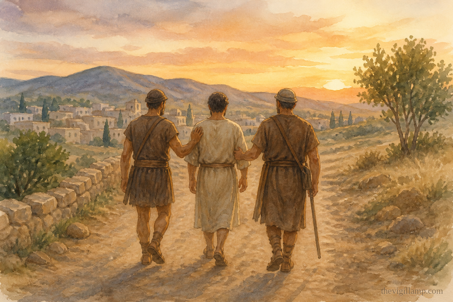 Trophimus and Sabbatius confessing Christ; Sabbatius dies under torment, and Trophimus is sent to Synnada. No extra speech invented