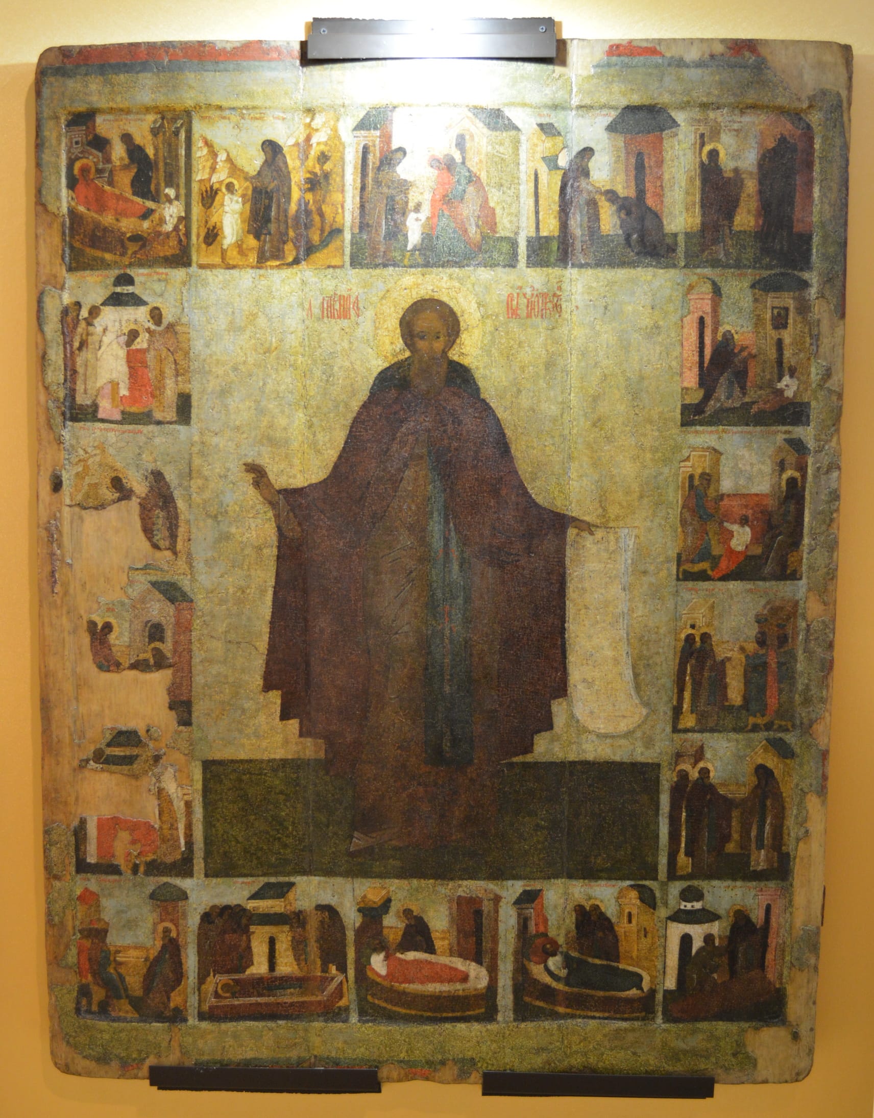 Venerable Sergius the Wonderworker, Abbot of Radonezh · standing vita · Moscow, early sixteenth century · public domain