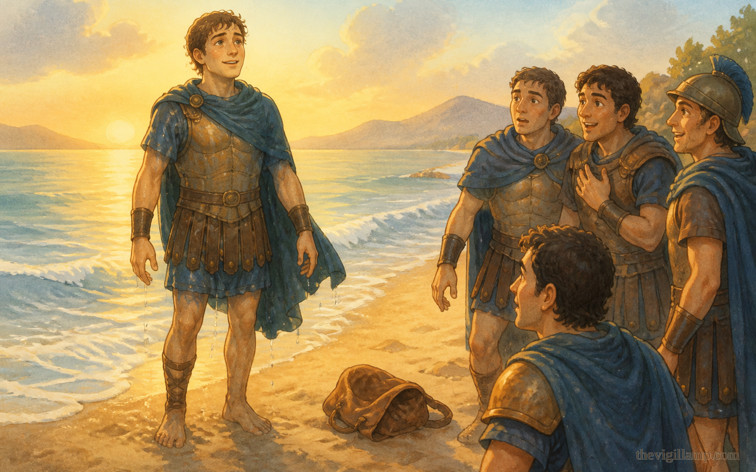 Callistratus sewn in a leather sack and thrown into the sea; the Lord keeps him; he comes to dry land unharmed; forty-nine believe. No extra speech invented