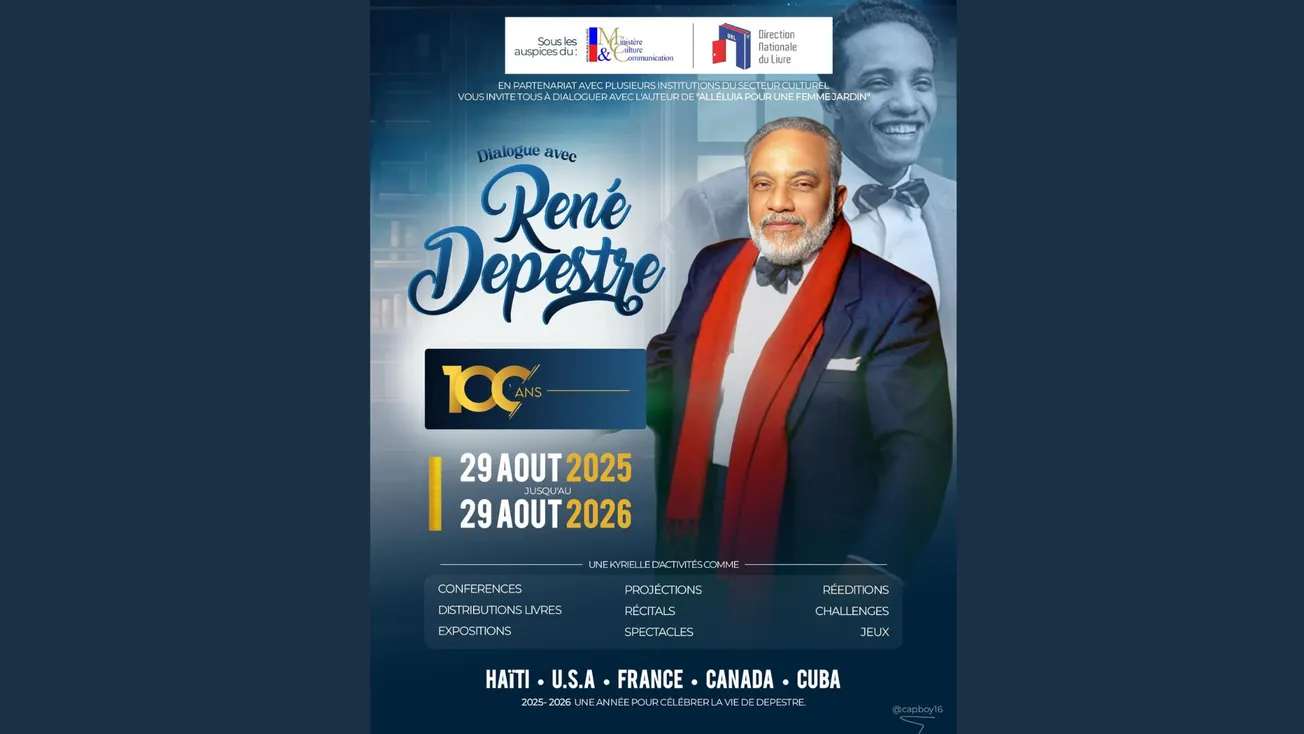 Lettre à Monsieur René Depestre pour lui dire que le Consulat de la République d'Haïti à Miami a commémoré le centenaire aujourd'hui