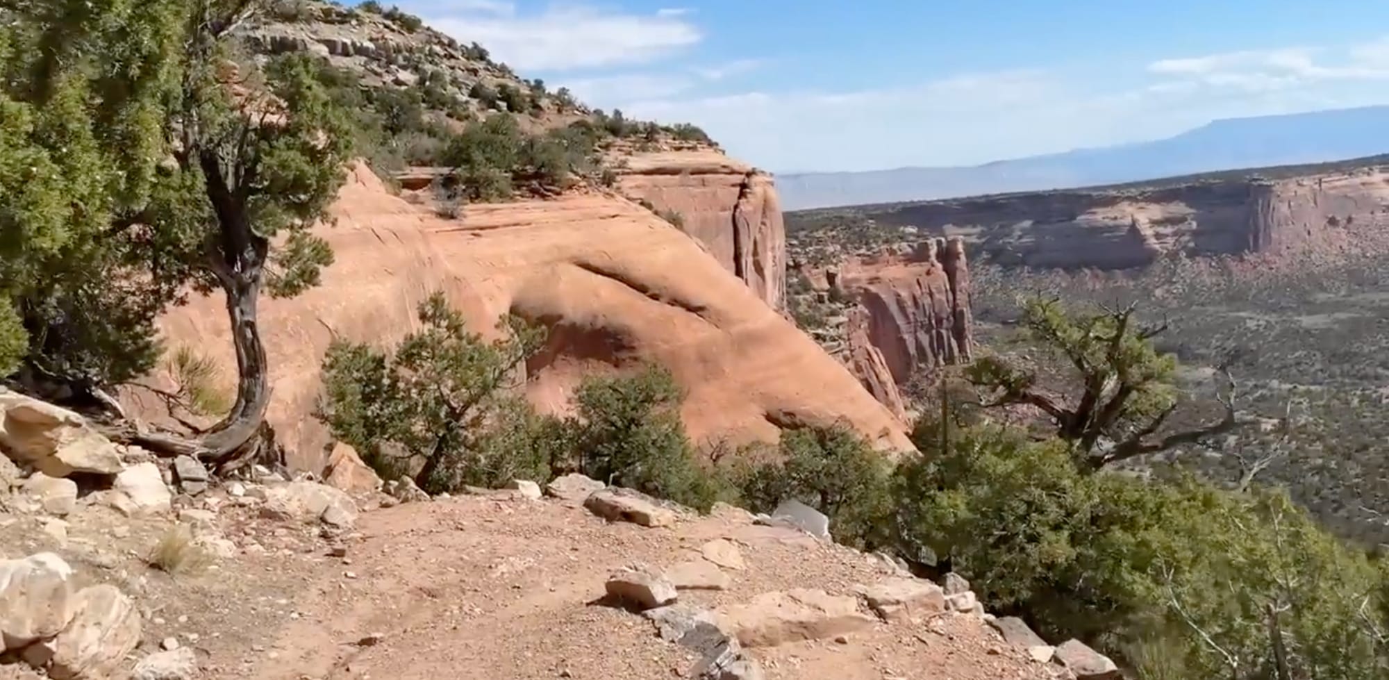 Colorado National Monument from the rim near Rim Rock Drive, on the American Discovery Trail west of Grand Junction