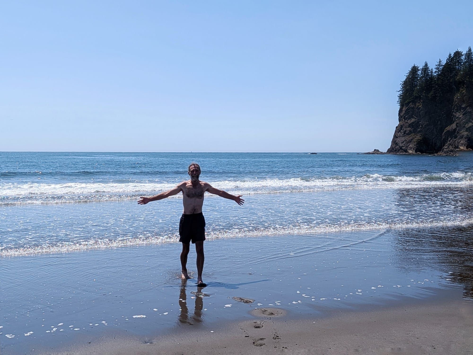 Bernie Krausse Reaches the Pacific at La Push