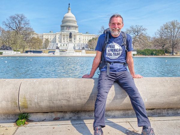 Double-Triple Crown Hiker Just Stepped Off the Capitol Reflecting Pool to Walk Across America