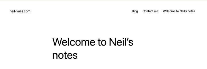 Neil is blogging...