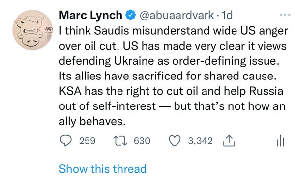 Saudi oil cuts and American international order