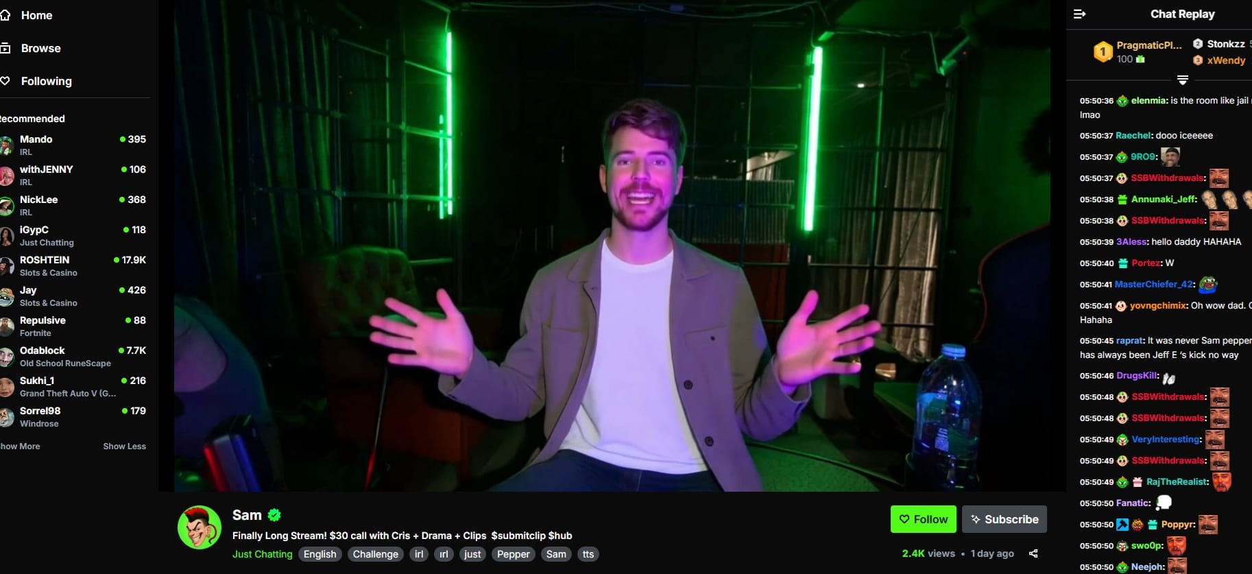 Streamer Realtime Deepfakes Himself into Mr. Beast, Says He Loves 'Touching Little Boys'