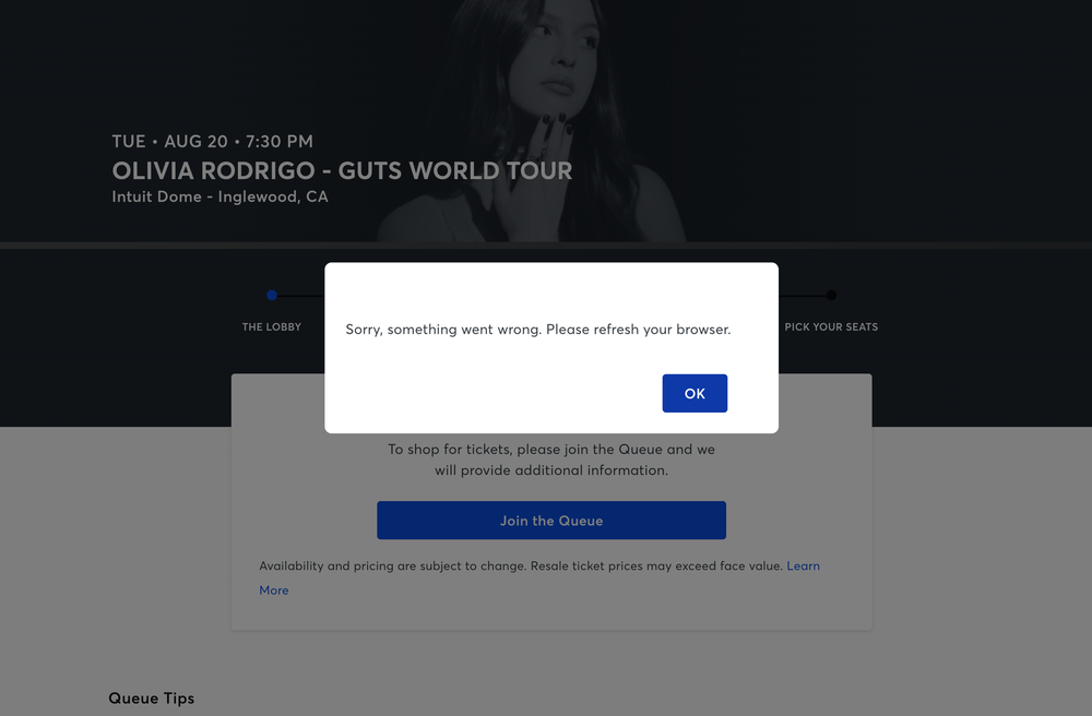 Ticketmaster Crashes During Olivia Rodrigo Presale—Here's Why