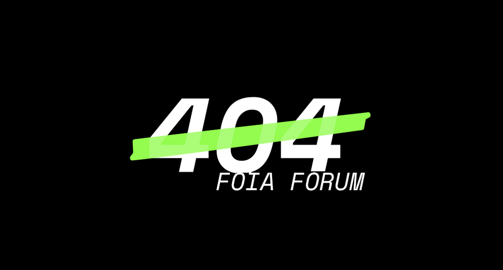 Our New FOIA Forum! 11/19, 1PM ET