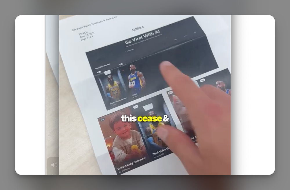 LeBron James' Lawyers Send Cease-and-Desist to AI Company Making Pregnant Videos of Him