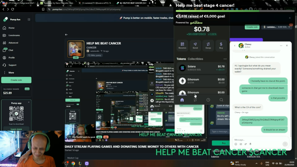 Steam Hosted Malware Game that Stole $32,000 from a Cancer Patient Live on Stream