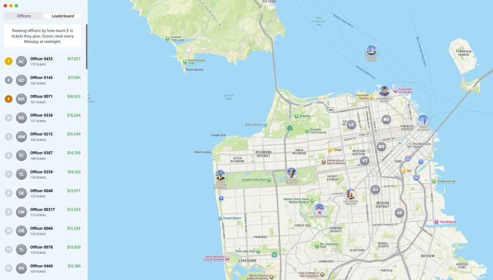 ‘Find My Parking Cops’ Tracks Officers Handing Out Tickets All Around San Francisco