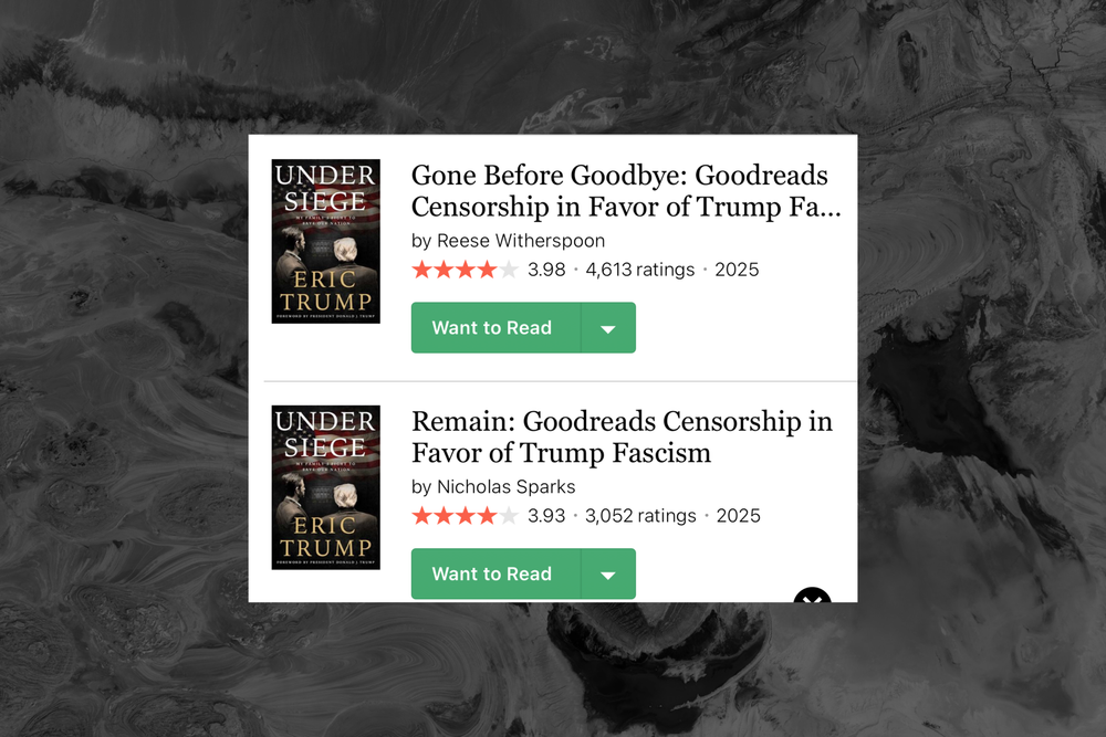 Rogue Goodreads Librarian Edits Site to Expose 'Censorship in Favor of Trump Fascism’