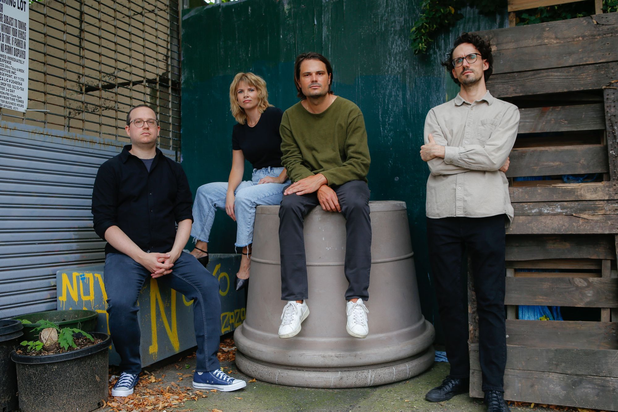 Emanuel Maiber, Sam Cole, Jason Koebler and Joseph Cox. Photo by Sharon Attia