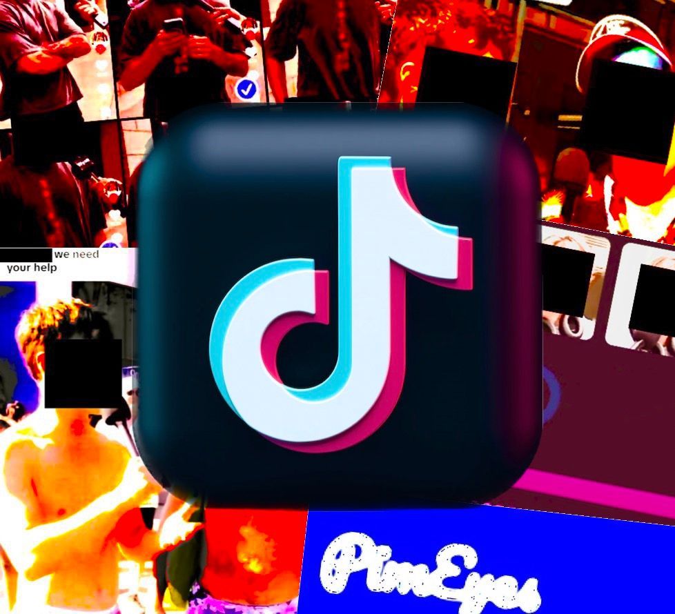 A collage of images from TikTok and the TikTok logo. 